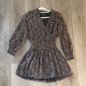 Zara Patterned Mini Dress